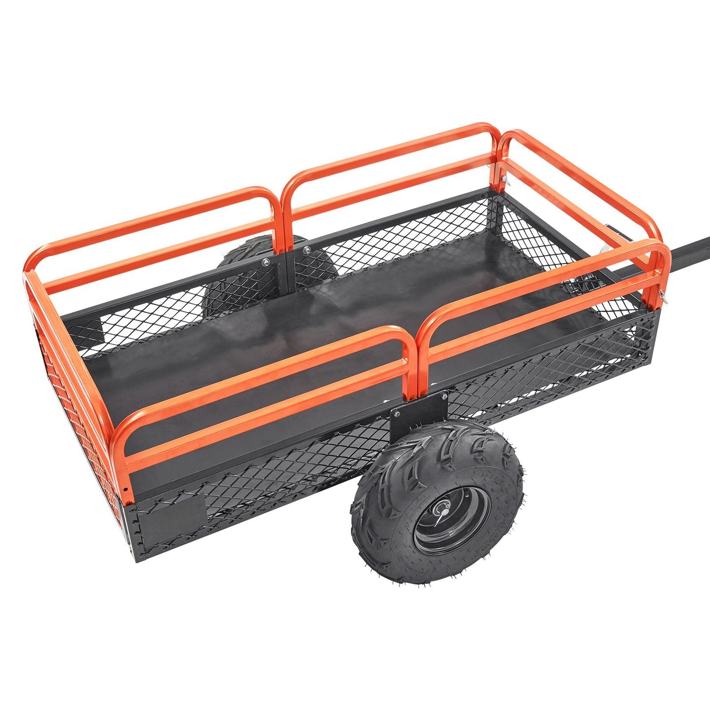 Heavy Duty Steel ATV Dump Trailer, 1500-Pound Load Capacity 15 Cubic Feet, Tow Behind Dump Cart Garden Trailer, with Removable Sides and 2 Tires, for Mowers, Tractors, ATV, UTV New Era Fashion LLc