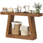 55" Farmhouse Console Table, 2-Tier Entryway Table with Storage for Hallway, Living Room, Behind Couch, Rustic Brown New Era Fashion LLc