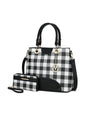 MKF Collection Gabriella Checkers Handbag with Wallet by Mia k New Era Fashion LLc