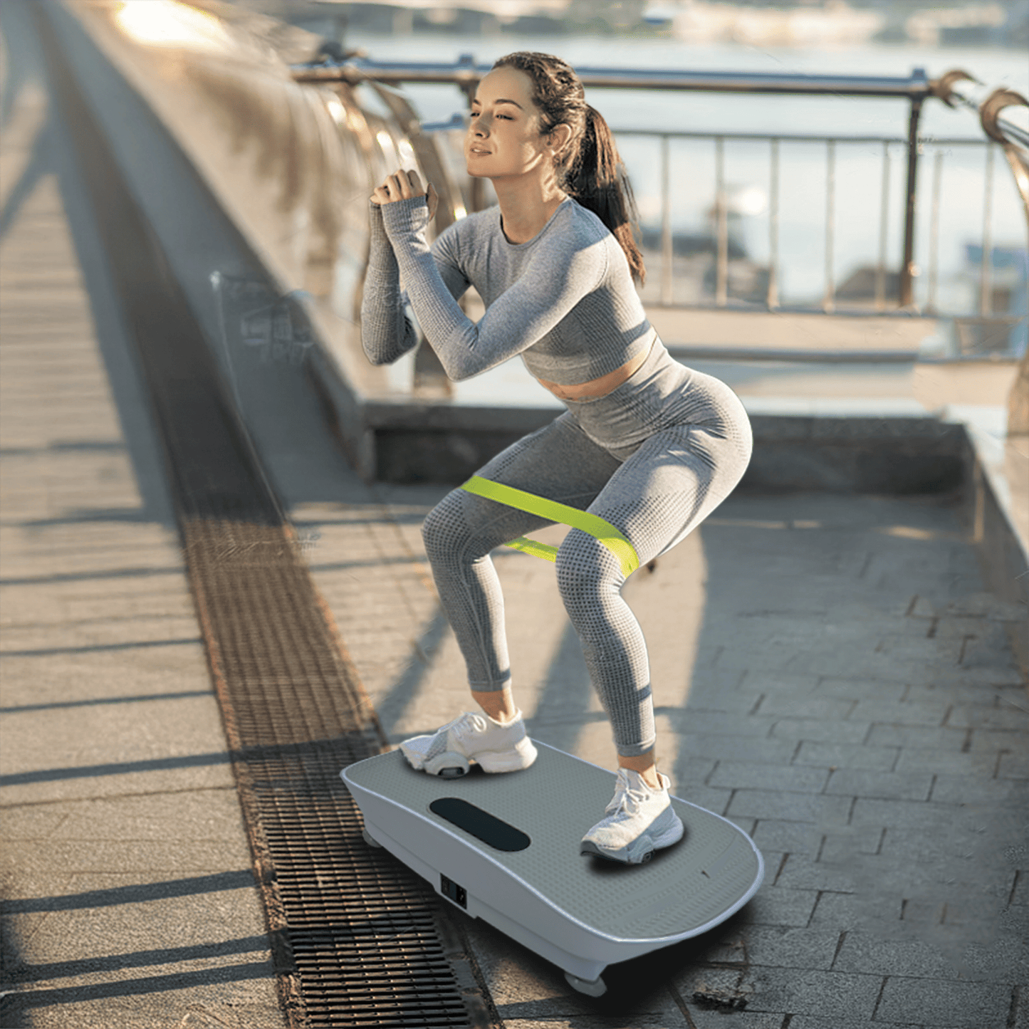 Silent Vibration Platform Crazy Fitness Massage 10-Frequency Weight Loss & Fat Burner Body Shaking Machine For Unisex Grey033 New Era Fashion LLc