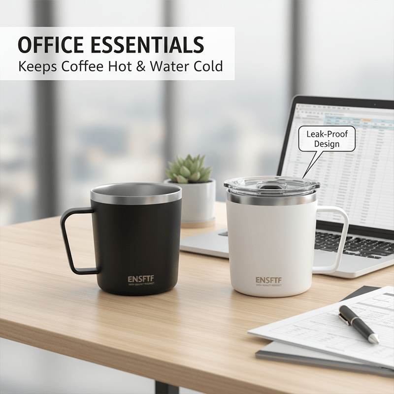 Insulated Stainless Steel Coffee Mug with Leak-Proof Lid – Reusable Office/Trave New Era Fashion LLc