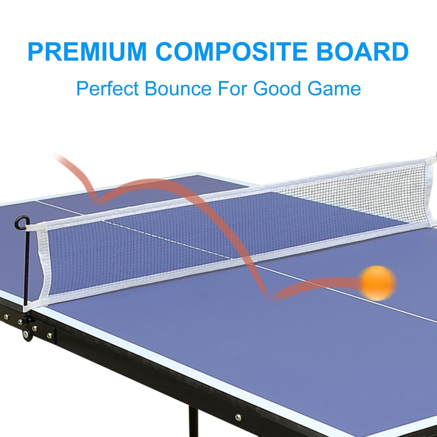 Table Tennis Table Foldable & Portable Ping Pong Table Set with Net and 2 Ping Pong Paddles for Indoor Outdoor Game New Era Fashion LLc