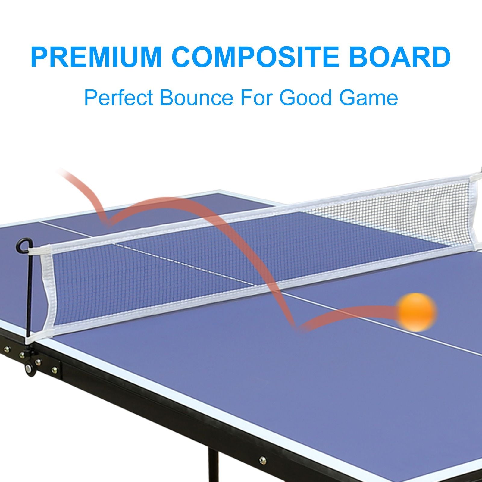 Table Tennis Table Foldable & Portable Ping Pong Table Set with Net and 2 Ping Pong Paddles for Indoor Outdoor Game New Era Fashion LLc