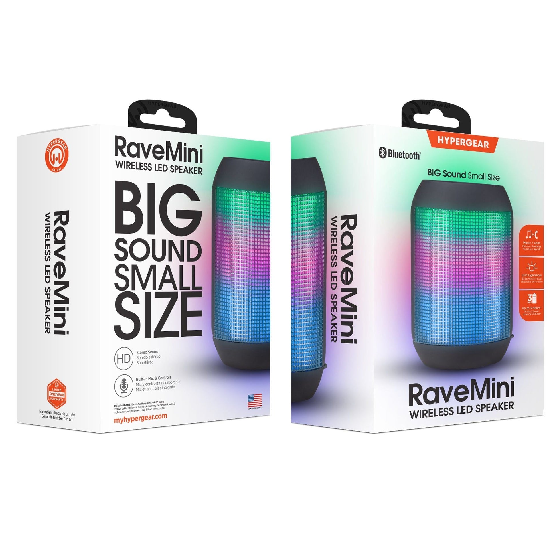 HyperGear Rave Mini Wireless LED Speaker New Era Fashion LLc