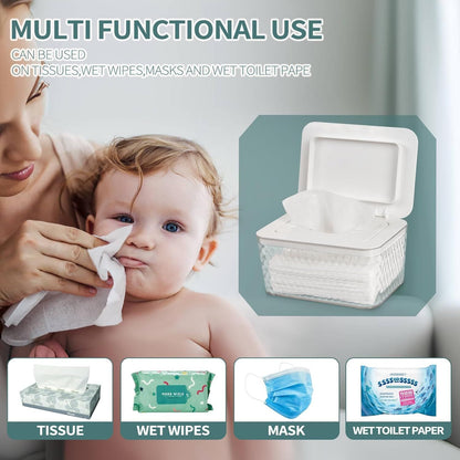 Wipes Dispenser, One-Handed Operation Wipe Holder for Baby & Adult, Seal-Designed Wipes Container for Bathroom Keep Diaper Wipes Fresh New Era Fashion LLc