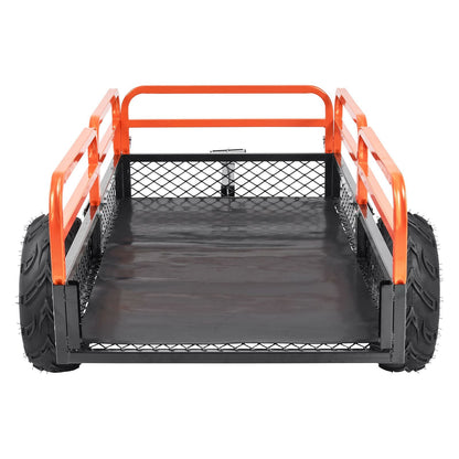 Heavy Duty Steel ATV Dump Trailer, 1500-Pound Load Capacity 15 Cubic Feet, Tow Behind Dump Cart Garden Trailer, with Removable Sides and 2 Tires, for Mowers, Tractors, ATV, UTV New Era Fashion LLc