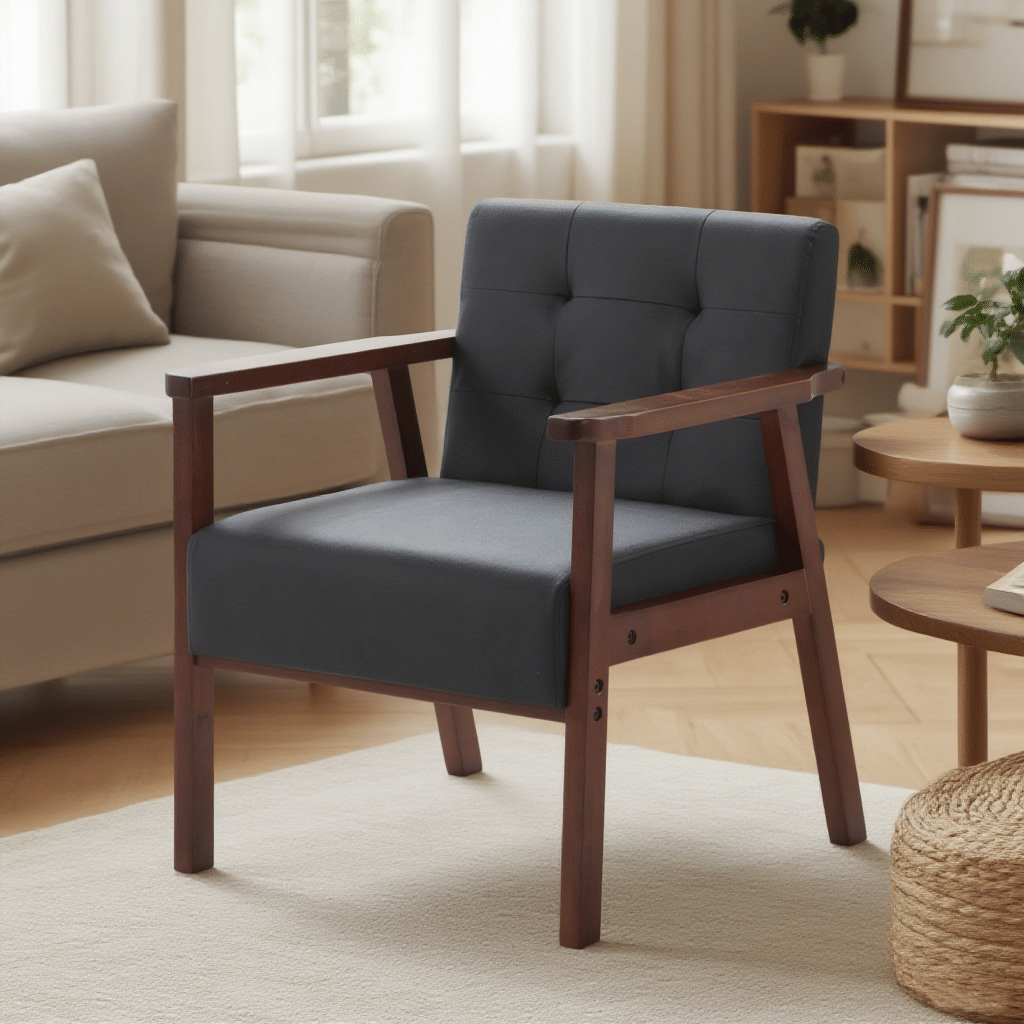 Wood Frame Accent Armchair New Era Fashion LLc