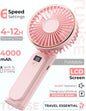 Portable Handheld Fan, Portable Fan Rechargeable, 4000mAh, 180° Adjustable, 6 Speed Wind, Display Electricity in Real Time, USB Rechargeable Foldable F an, Quiet Personal Fan as Power Bank New Era Fashion LLc