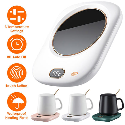 Electric Coffee Mug Warmer for Desk Auto Shut off USB Tea Milk Beverage Cup Heater Heating Plate for Office Home 3 Temperature Setting New Era Fashion LLc