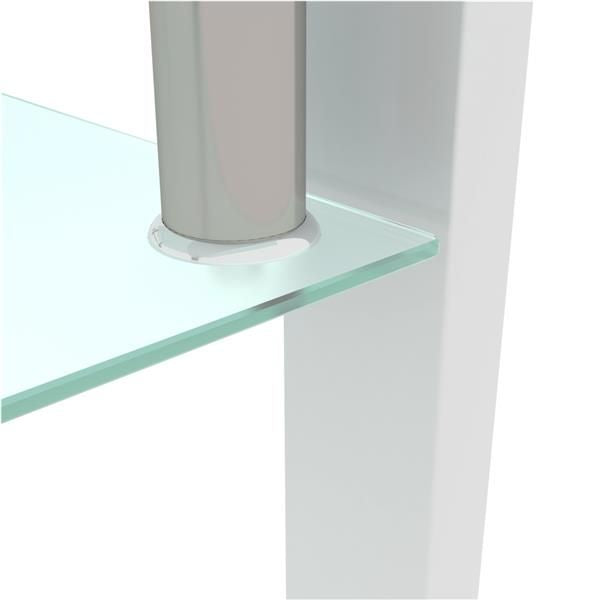 White Coffee Table, Clear Coffee Table, Modern Side Center Tables for Living Room, Living Room Furniture New Era Fashion LLc