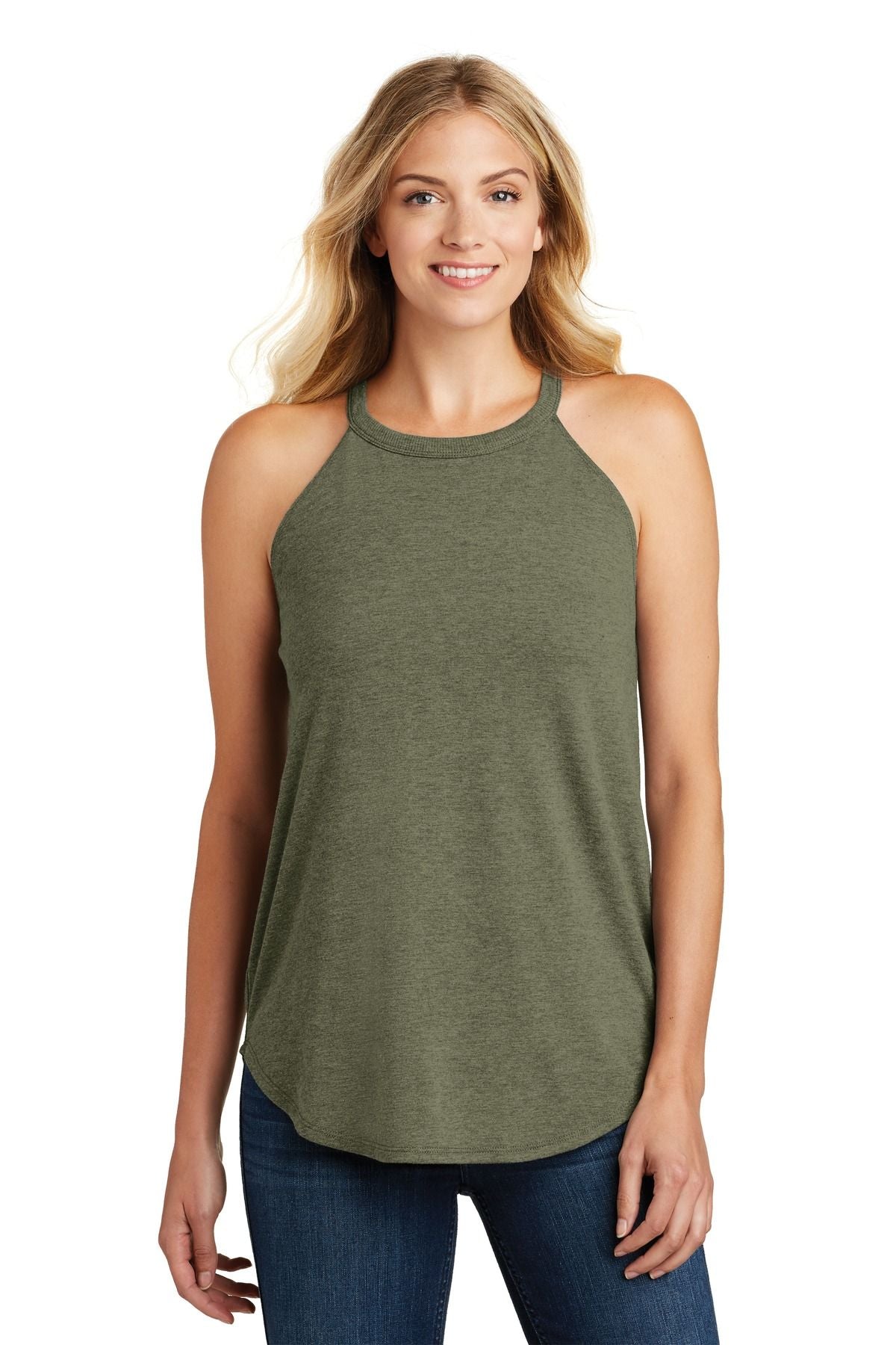 District Women's Perfect Tri Rocker Tank DT137L New Era Fashion LLc