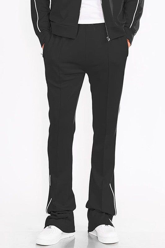 Men's Side Pipe Stacked Flare Trousers for Trendy Urban Style New Era Fashion LLc