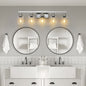 31" Modern 5-Light Bathroom Vanity Light Fixture - Brushed Nickel Finish with Clear Glass Shades, Perfect for Bathroom, Vanity, and Dressing Area Lighting (No Bulbs) New Era Fashion LLc