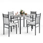 5 Pieces Faux Marble Dining Set Table New Era Fashion LLc