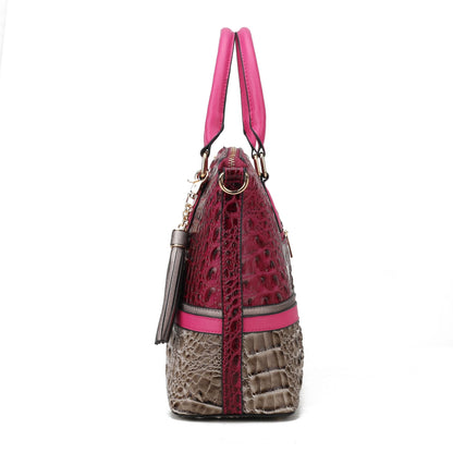 MKF Collection Autumn Crocodile Skin Tote Handbag with Wallet by Mia k New Era Fashion LLc