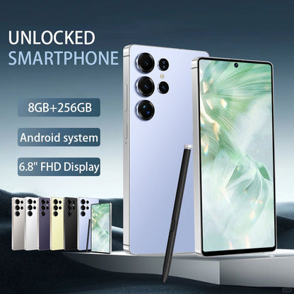 8+256GB Unlocked Smartphone, 6.8" HD+ Display, I24 5G Ultra Unlocked Phone, Built in Pen, 6000mAh Battery /Face ID+Fingerprint Lock/Dual SIM New Era Fashion LLc