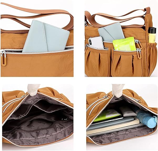 Crossbody Bag for Women, high density Nylon Shoulder Messenger Bag Trendy Pocketbooks, Waterproof and Multi-Pockets New Era Fashion LLc