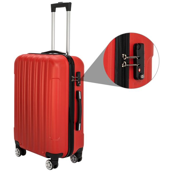 3-in-1 Multifunctional Large Capacity Traveling Storage Suitcase Luggage Set Red New Era Fashion LLc