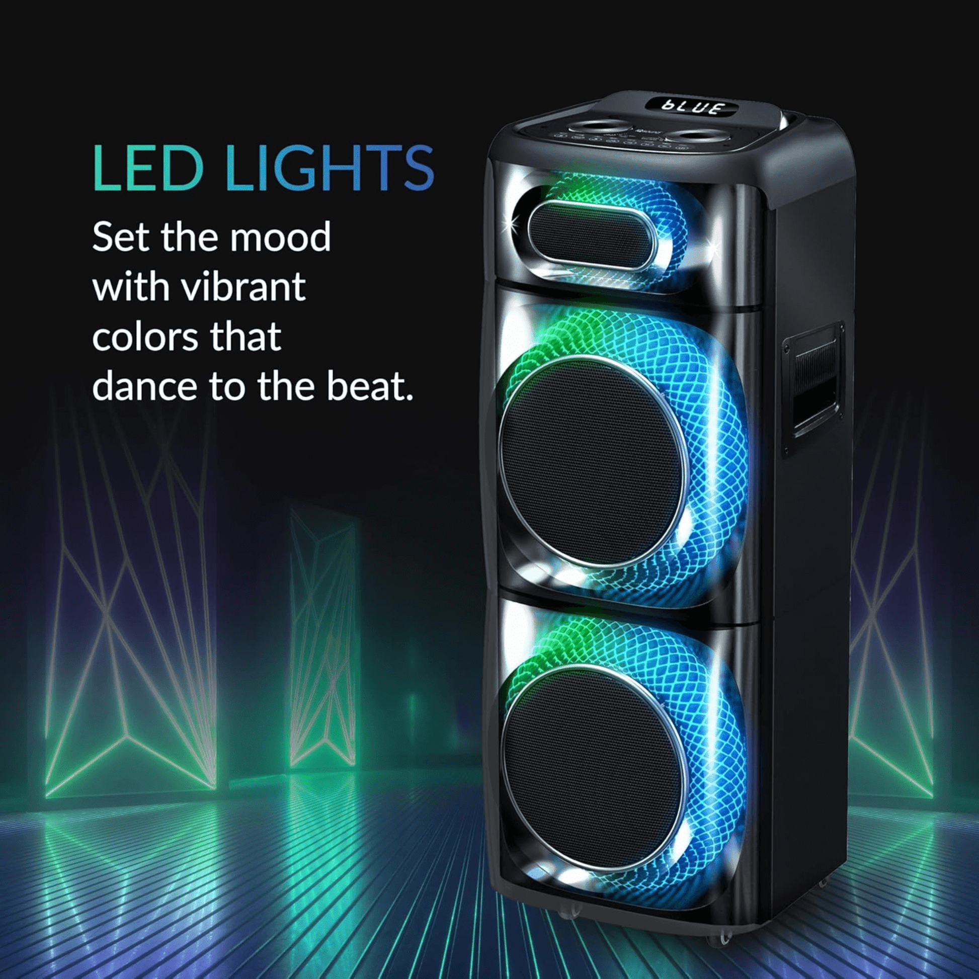 IQ Sound TorusFLEX 2x10-Inch Portable Bluetooth DJ Speaker New Era Fashion LLc