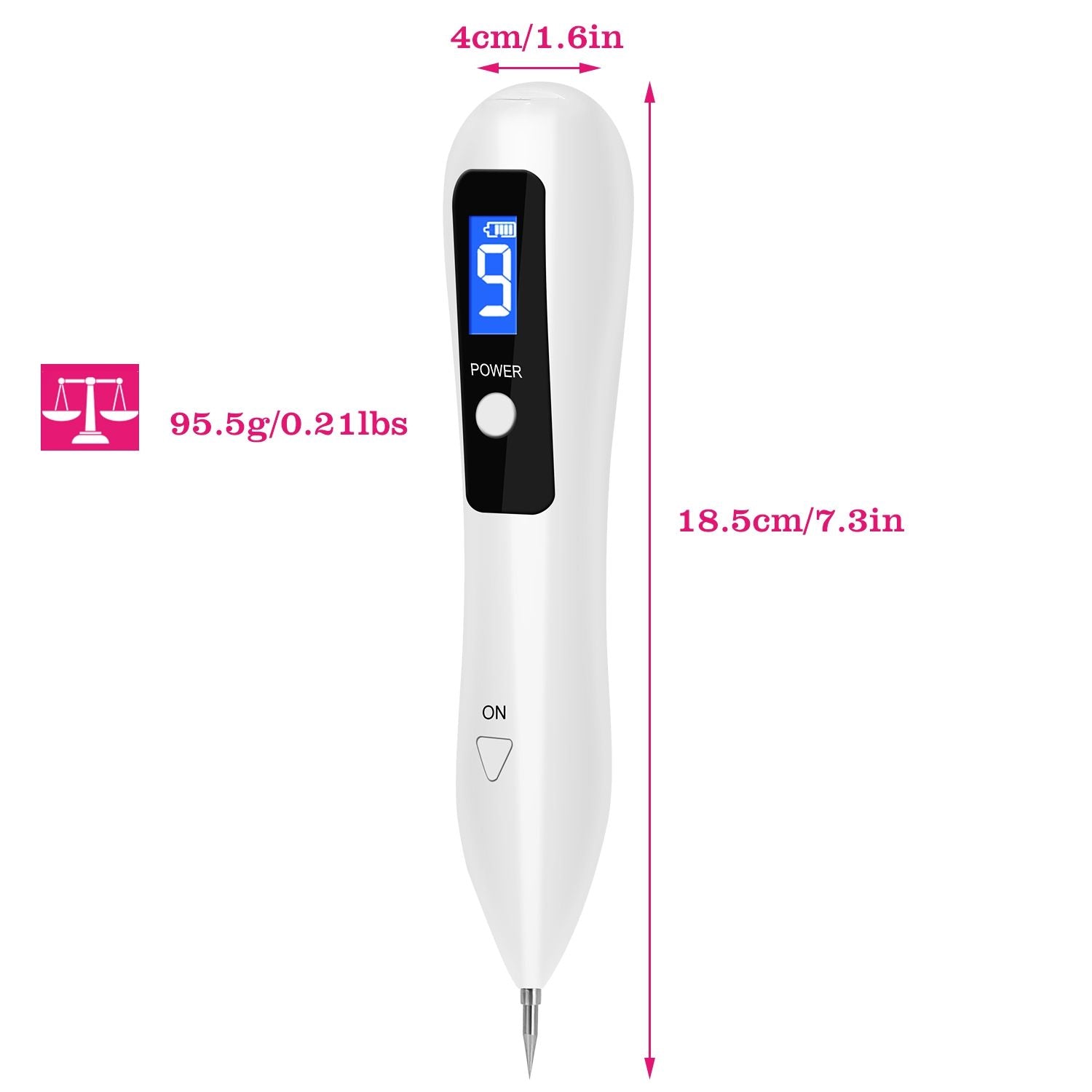 Skin Tag Repair Kit Portable Beauty Equipment Multi-Level with Home Usage USB Charging LCD Level Adjustable 6 Replaceable Needles New Era Fashion LLc