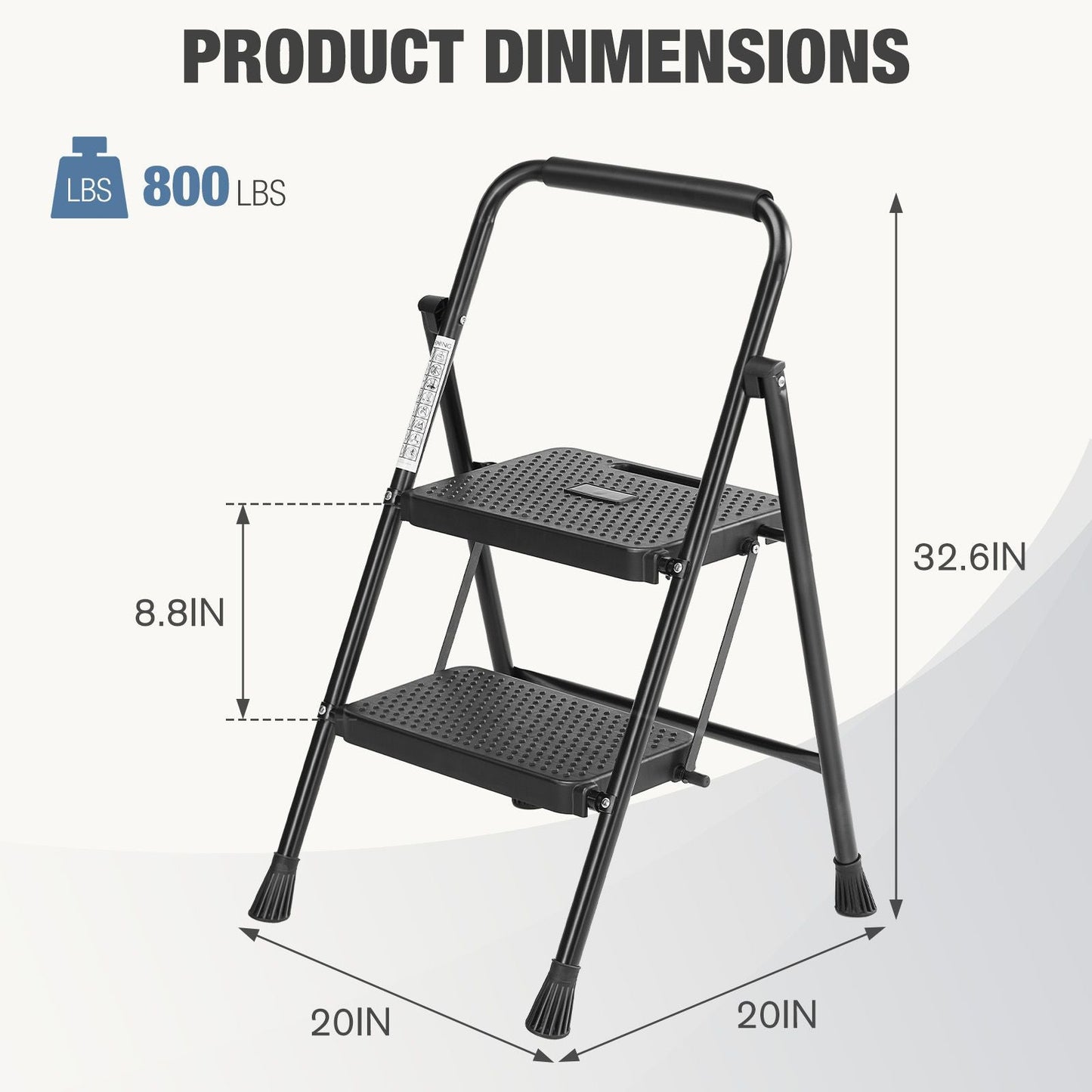 Household portable 3-layer step ladder, with safety buckle stable and safe New Era Fashion LLc