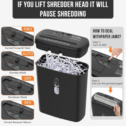 10-Sheet Strip Cut Paper Shredder, P-2 Security Level with 3.17-Gallon Basket, CD & Credit Card Shredder - Durable & Fast - Jam Proof System -ETL Certified Home Office Shredders(FBAShipping) New Era Fashion LLc