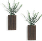 2 Pack Wood Wall Planter Vase with Artificial Eucalyptus Farmhouse Wall Hanging Decor Pocket Planter for Indoor Fake Plants Greenery, Living Room Bedroom Kitchen Home Office Decoration New Era Fashion LLc