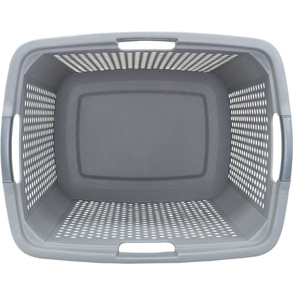 2.5 Bushel Extra Large Plastic Laundry Hamper, Soft Silver, Adult / Tween New Era Fashion LLc