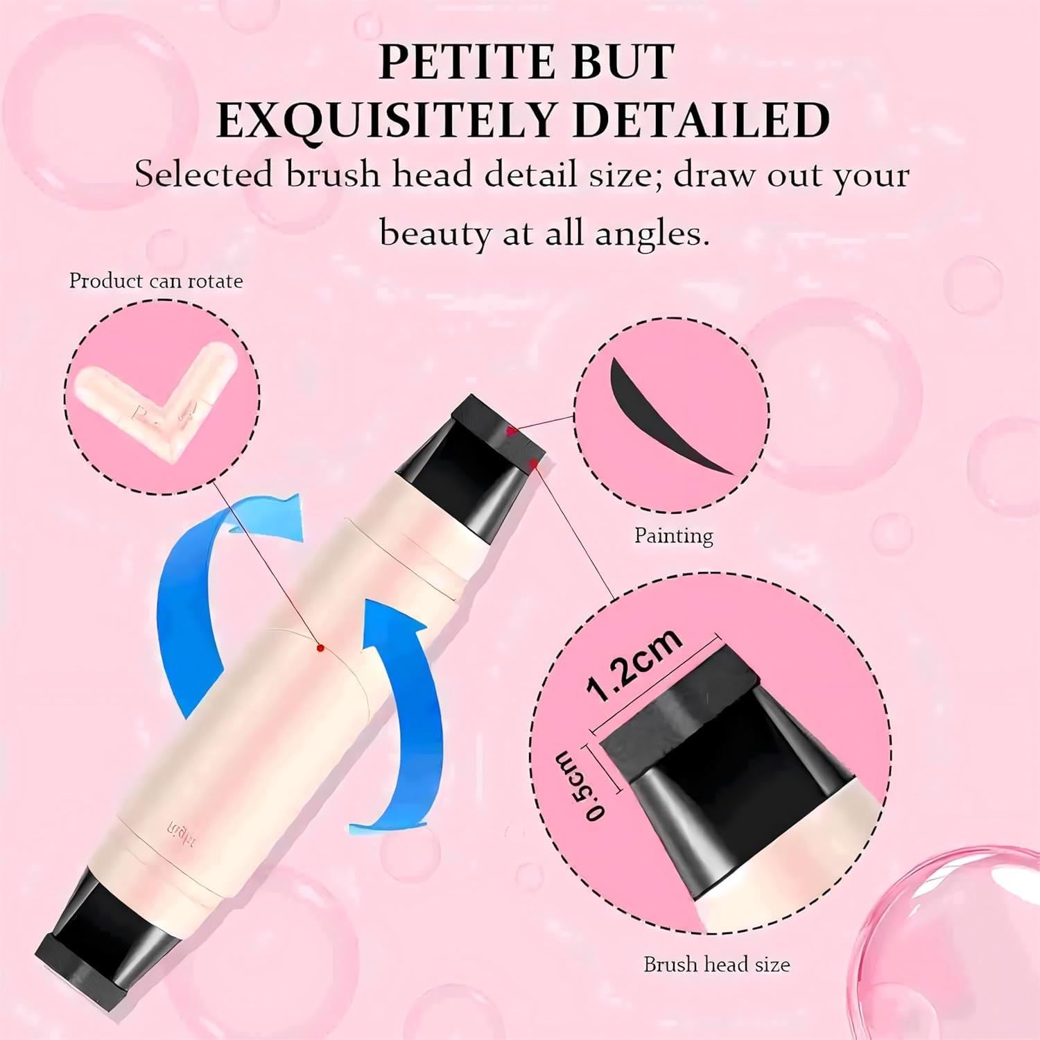 Winged Eyeliner Stamp Pen Dual Head Rotating Design, Quick-Dry, Long-Lasting, Smudge-Proof for Easy Cat Eye (1#/Black) New Era Fashion LLc