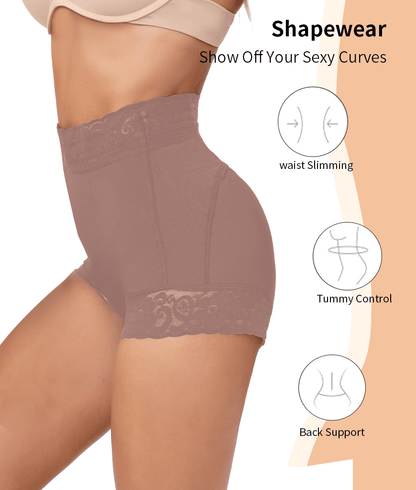 2 Pack Tummy Control Underwear for Women High Waisted Butt Lifting Panties Lace Breathable Comfortable Briefs New Era Fashion LLc