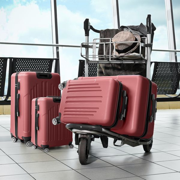 FCH Curved Vertical Stripe 4-in-1 Trolley Case - Retro Red New Era Fashion LLc
