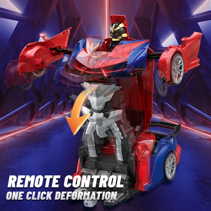 Transforming Remote Control Car Robot, R/C Car Toy, One-Button Deformation, Children's Day Gifts, 1:18 Scale 360°Rotating Drifting, Toys Suitable for Kids Over 3+ Years Old, Educational Toy, Birthday New Era Fashion LLc