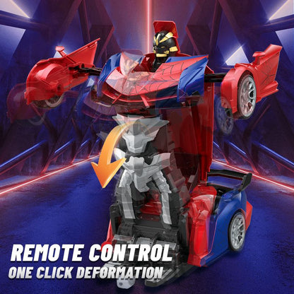 Transforming Remote Control Car Robot, R/C Car Toy, One-Button Deformation, Children's Day Gifts, 1:18 Scale 360°Rotating Drifting, Toys Suitable for Kids Over 3+ Years Old, Educational Toy, Birthday New Era Fashion LLc
