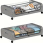 2 Pack Under Bed Storage Containers with Wheels Metal Frame Clothes Blanket Book Toy Organizer Box Rolling Space Saver Bins for Bedroom Closet Dorm New Era Fashion LLc
