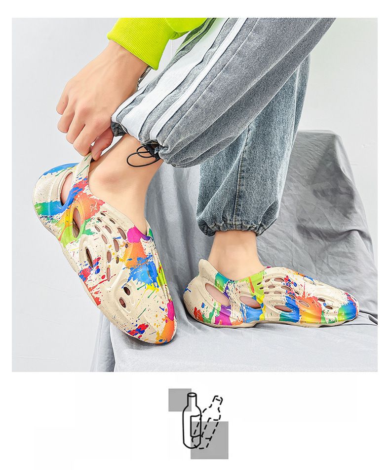 Clogs For Men; Men's hole shoes; hollow beach shoes; camouflage sandals; all inclusive personalized men's sandals New Era Fashion LLc