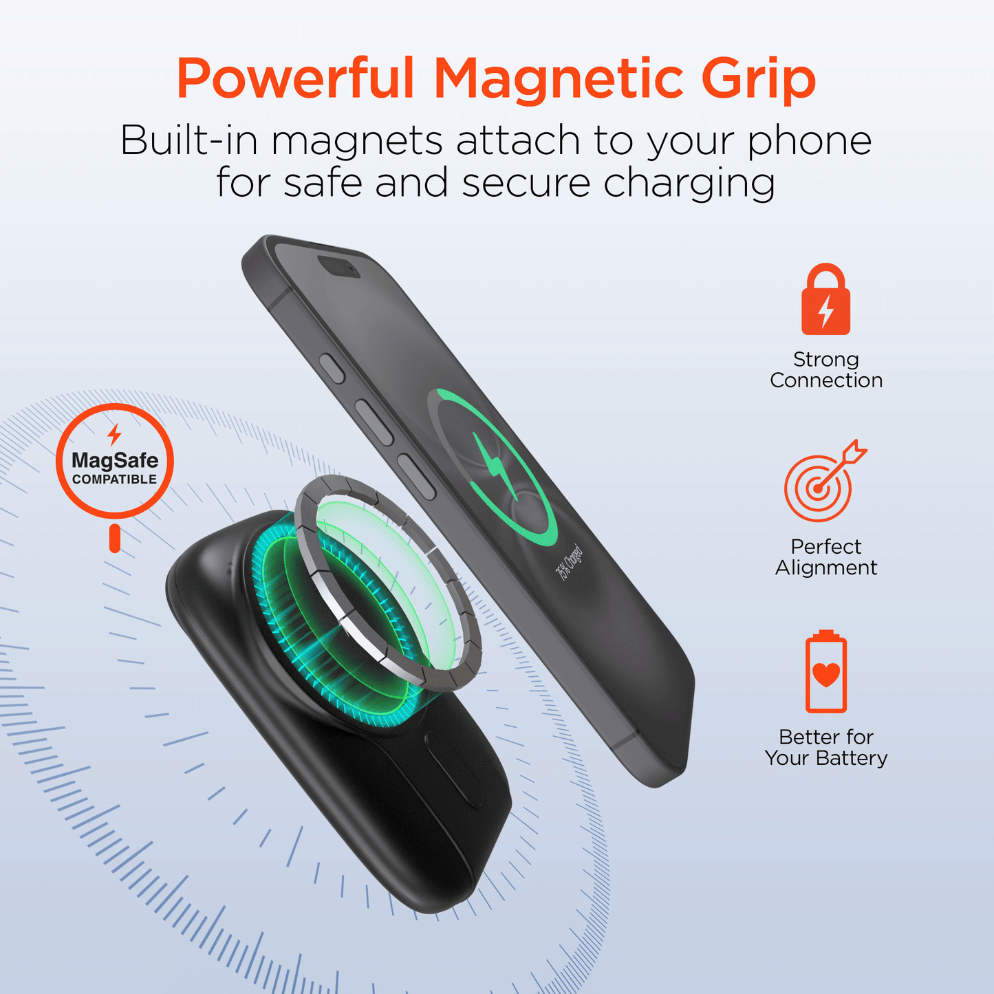 HyperGear Mag Grip Go 5000mAh Wireless Power Bank New Era Fashion LLc