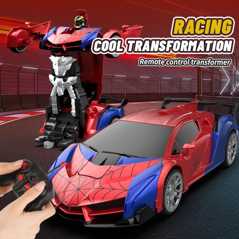 Transforming Remote Control Car Robot, R/C Car Toy, One-Button Deformation, Children's Day Gifts, 1:18 Scale 360°Rotating Drifting, Toys Suitable for Kids Over 3+ Years Old, Educational Toy, Birthday New Era Fashion LLc