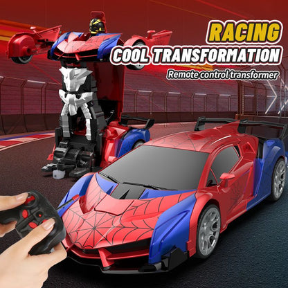 Transforming Remote Control Car Robot, R/C Car Toy, One-Button Deformation, Children's Day Gifts, 1:18 Scale 360°Rotating Drifting, Toys Suitable for Kids Over 3+ Years Old, Educational Toy, Birthday New Era Fashion LLc