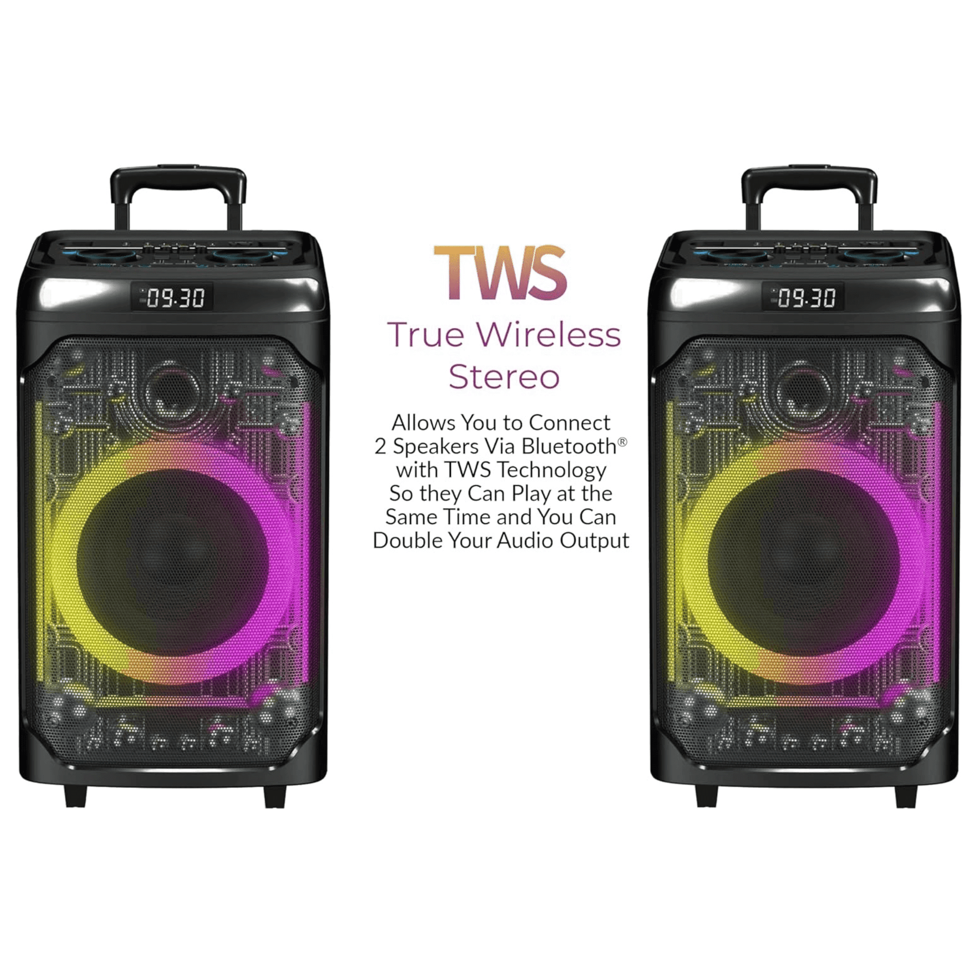 IQ Sound CYBER FLEX12 12-Inch Portable Bluetooth Party Speaker New Era Fashion LLc