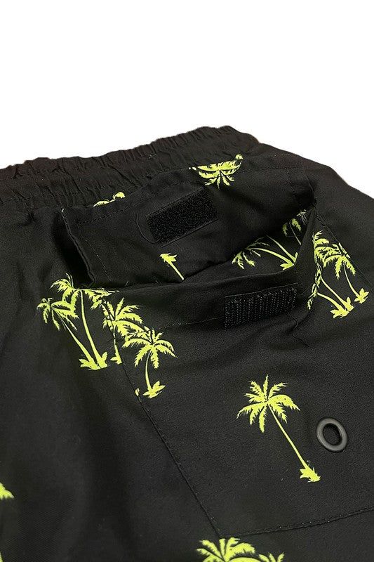 Palm Tree Print Swim Shorts New Era Fashion LLc