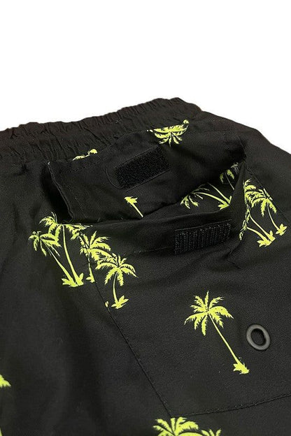 Palm Tree Print Swim Shorts New Era Fashion LLc