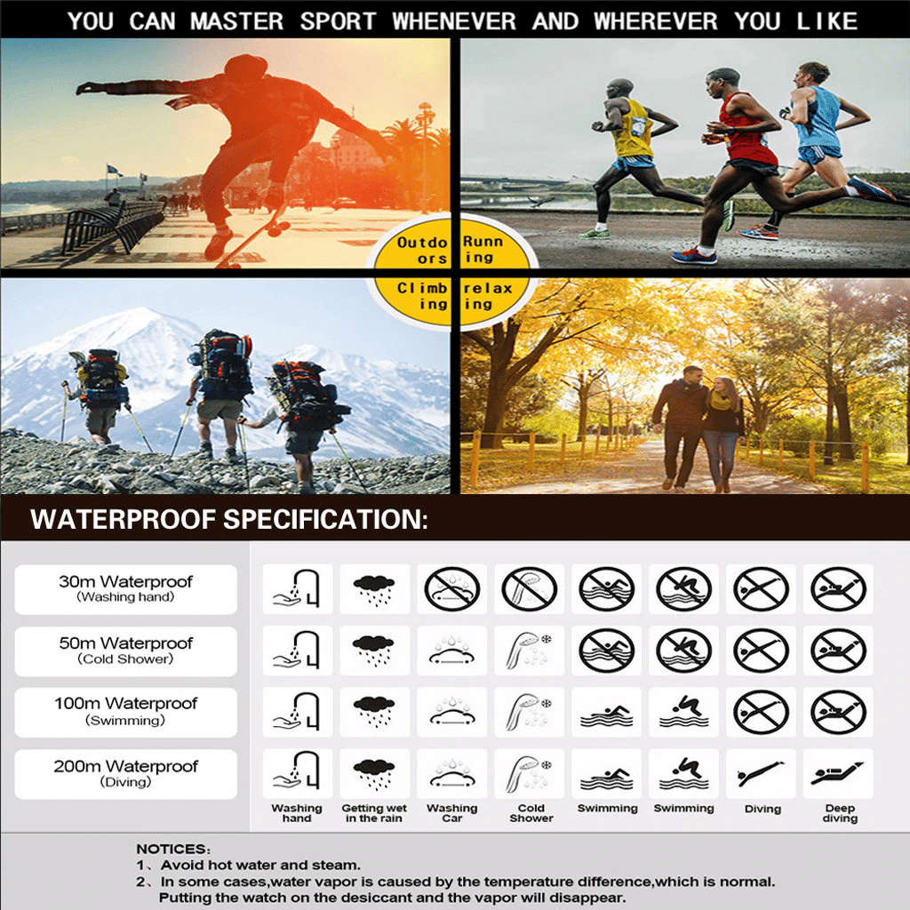 Waterproof Digital Sports Watch Military Tactical LED Backlight Wristwatch Men New Era Fashion LLc