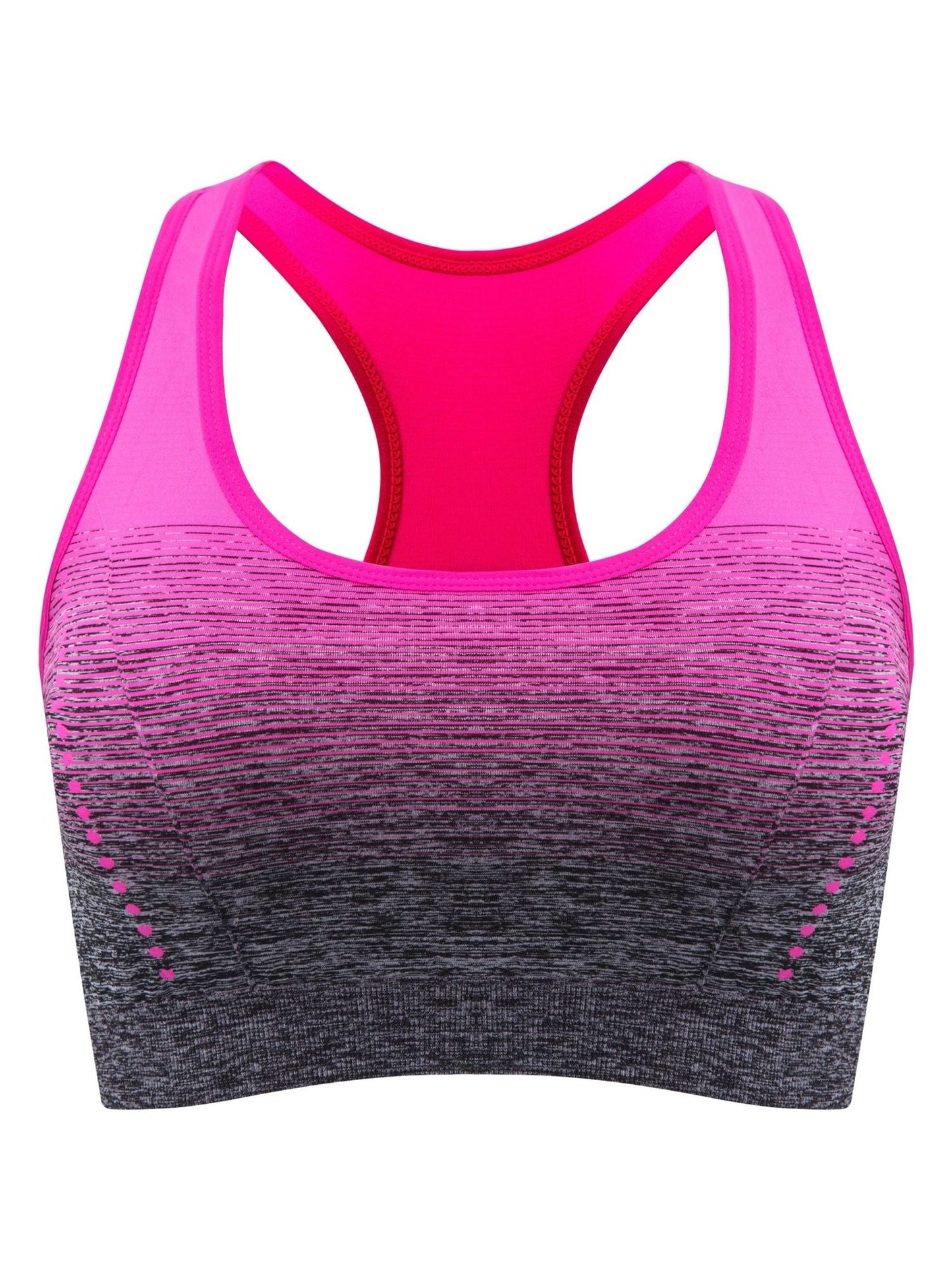 1pc/2pcs/3pcsMedium Support Two Tone Racer Back Sports Bra, Fitness Workout Running Yoga Bra New Era Fashion LLc
