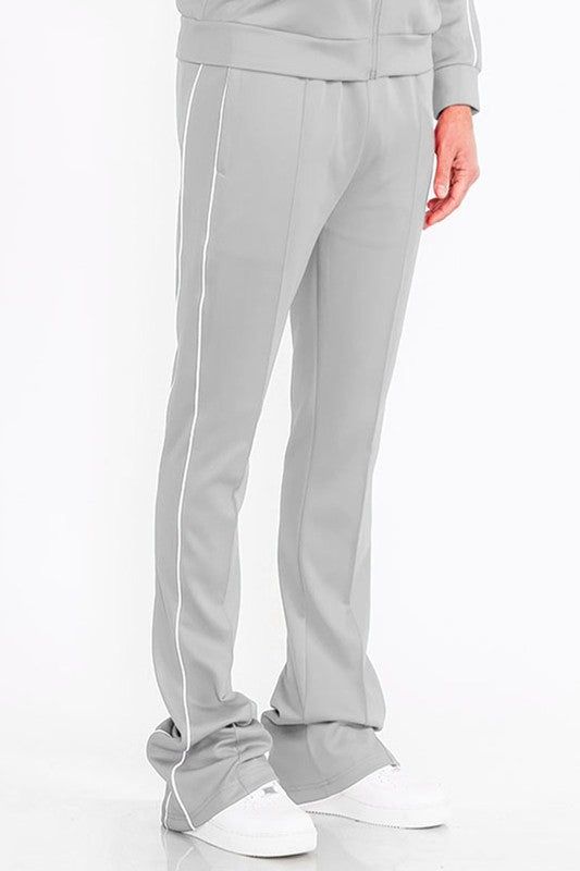 Men's Side Pipe Stacked Flare Trousers for Trendy Urban Style New Era Fashion LLc