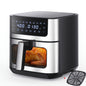 6.34QT Multi-Function Air Fryer with Ceramic Coating Suitable for Roast, Bake, Broil, Dehydrate, Reheat & Keep Warm, Digital Temperature (90°F-450°F), Easy-Clean Cooker for, -Type Plug ( Plug) New Era Fashion LLc