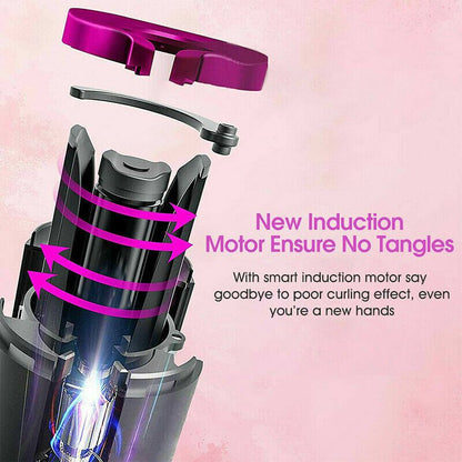 Hair Curler LCD Cordless Auto Rotating Waver Curling Iron Ceramic Wireless USA New Era Fashion LLc