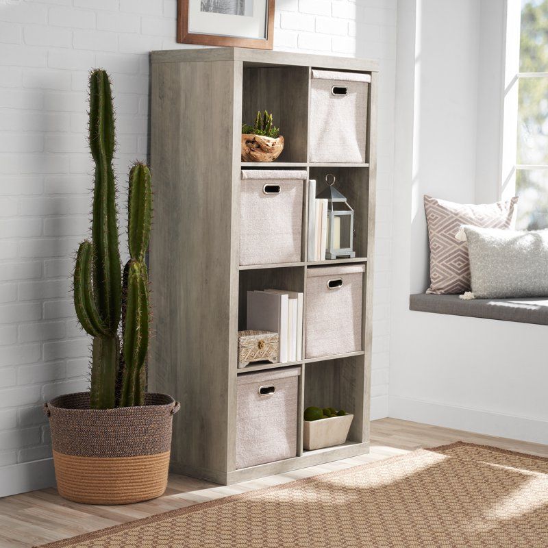 8 Cube Storage Organizer, Rustic Gray New Era Fashion LLc