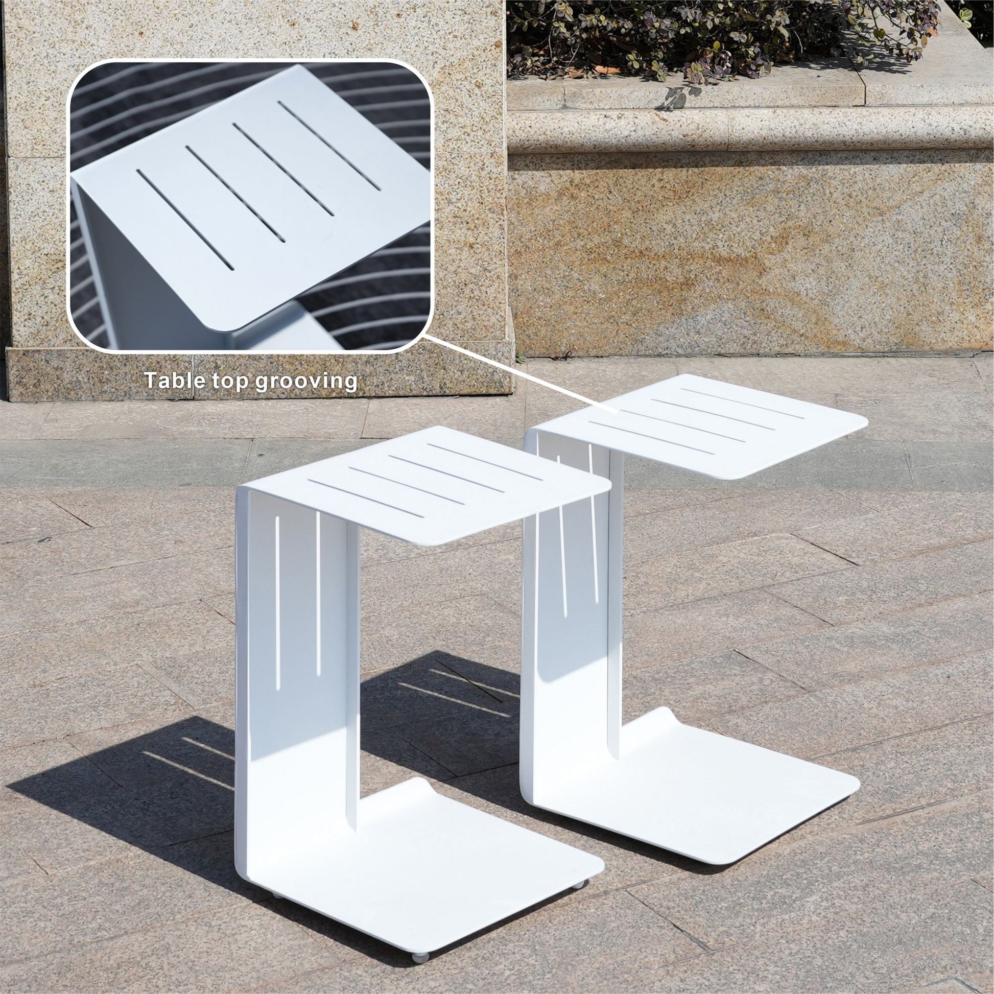7-Piece Patio Aluminum Sofa Set with Rectangular Firepit Table & Side Table New Era Fashion LLc