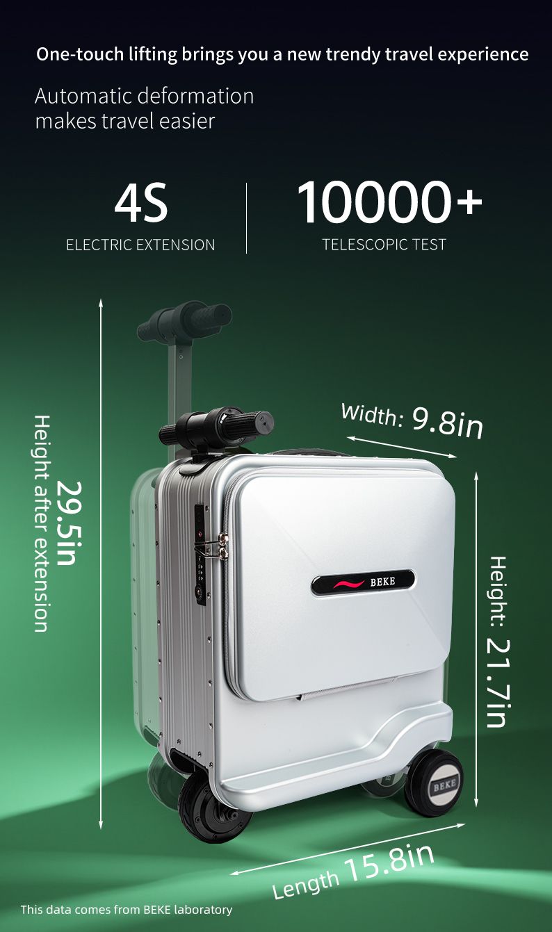 BEKE Smart Electric Luggage Rideable 20-inch With Electric Lifting Handles  App Control New Era Fashion LLc