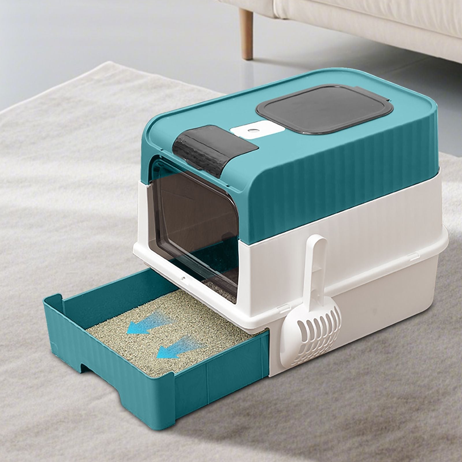 blueMagic Cube Intelligent Cat litter Box - Free Hands, Enjoy Pure Life | Automatic Cleaning, Silent Design, Preferred for Multi Cat Families New Era Fashion LLc